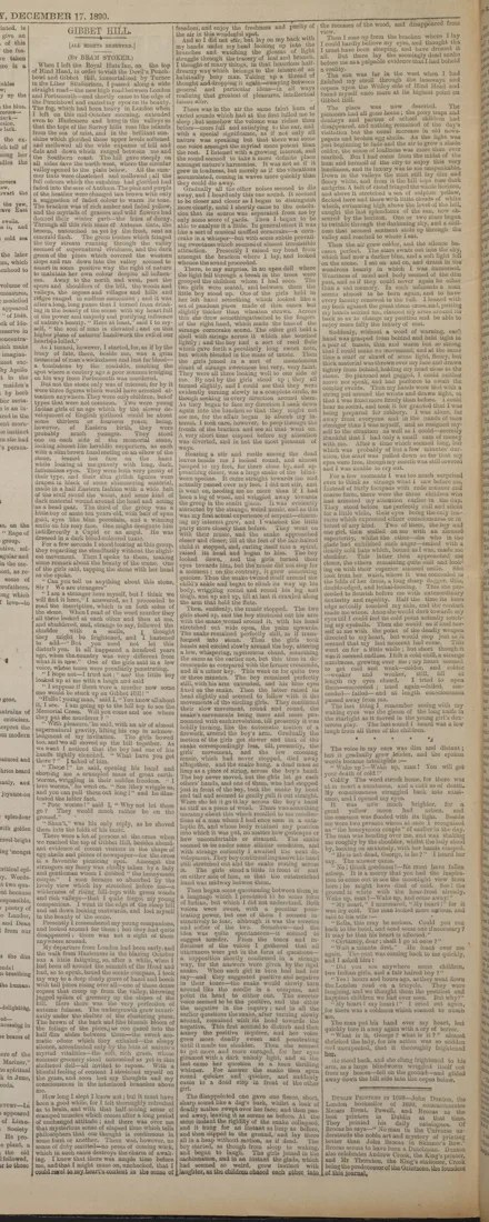 Gibbet Hill in the Daily Express supplement, 17 December 1890