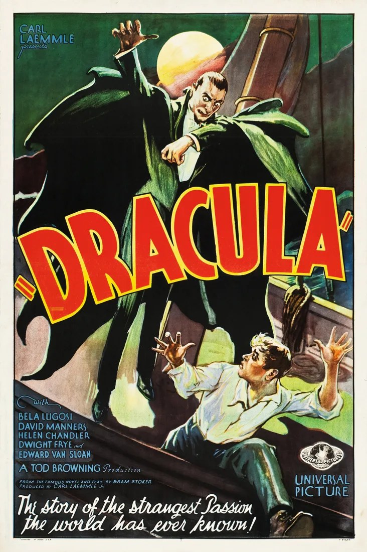 Universal’s Dracula (1931) film poster, Style F
