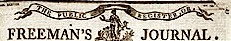 Masthead of Freeman’s Journal, 1 June 1866.