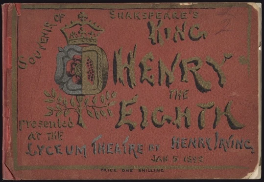 Souvenir of King Henry VIII, Lyceum, 1892