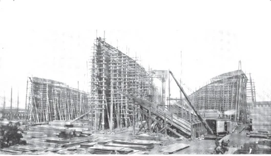The “Oceanic” on the stocks, Harland and Wolff, Belfast