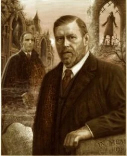 Portrait of Bram Stoker.