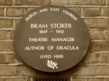 Plaque: Bram Stoker lived here, Dublin