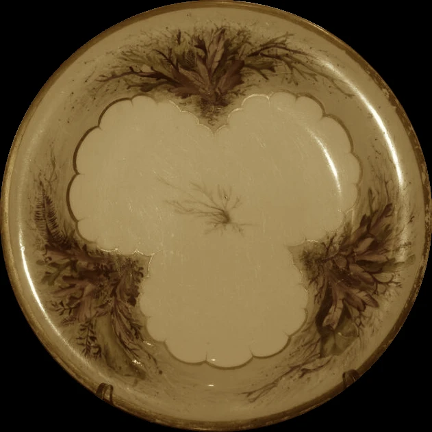 Plate painted by Matilda Stoker, 1870