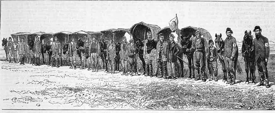 Dr George Stoker with a Turkish field ambulance