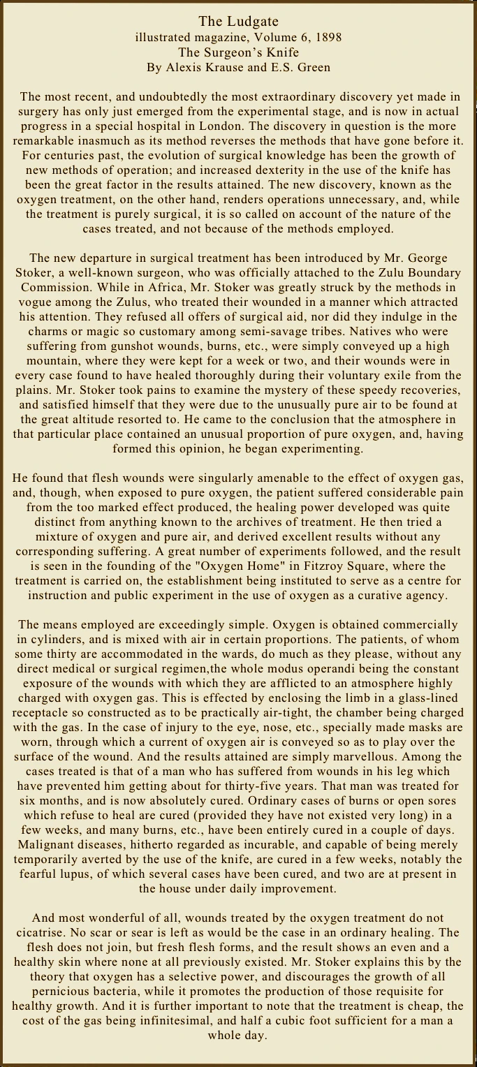 “The Surgeon’s Knife”, The Ludgate, 1898