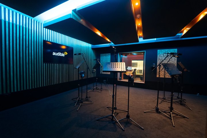 Audible Studios, London; photograph accompanying Matteo Mammoli’s Lampoon feature on producing Dracula in audio.