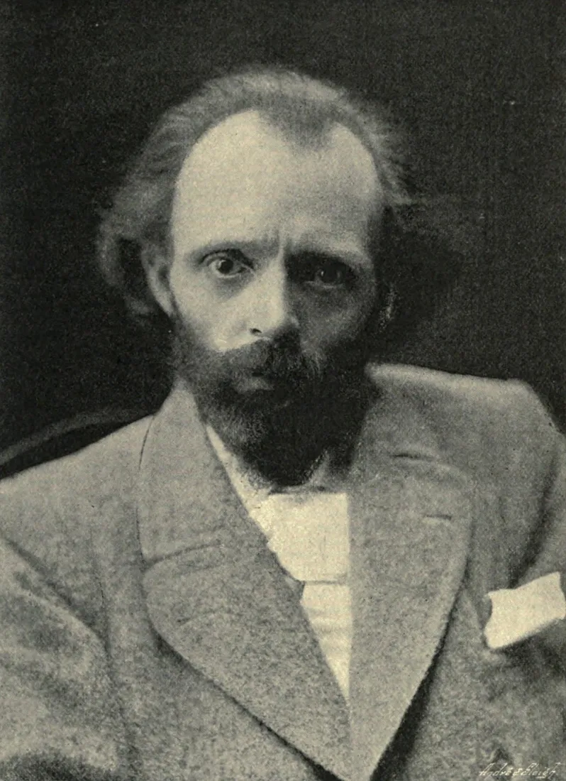 Hall Caine portrait by H S Mendelssohn