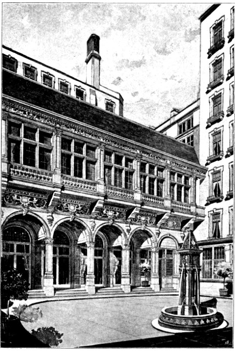 Additions to the Savoy Hotel by Thomas E. Collcutt, published in Academy Architecture and Sculpture, 1897.